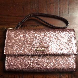 Pink Glitter Kate Spade Wristlet